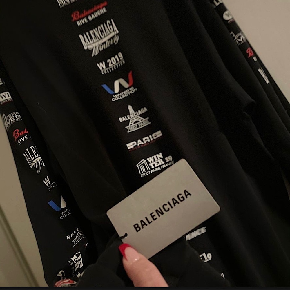 Balenciaga oversized long sleeve turtle neck top